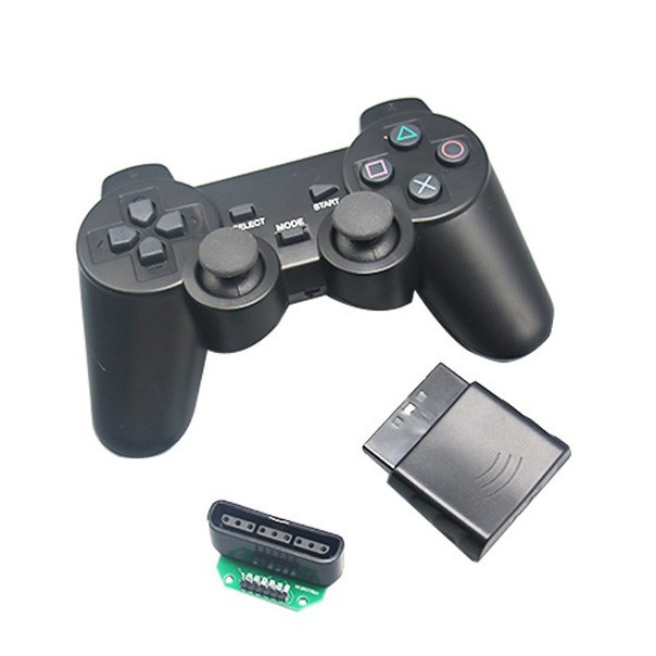 Tay cầm Sony PS2 không dây (Kèm adapter giao tiếp SPI)