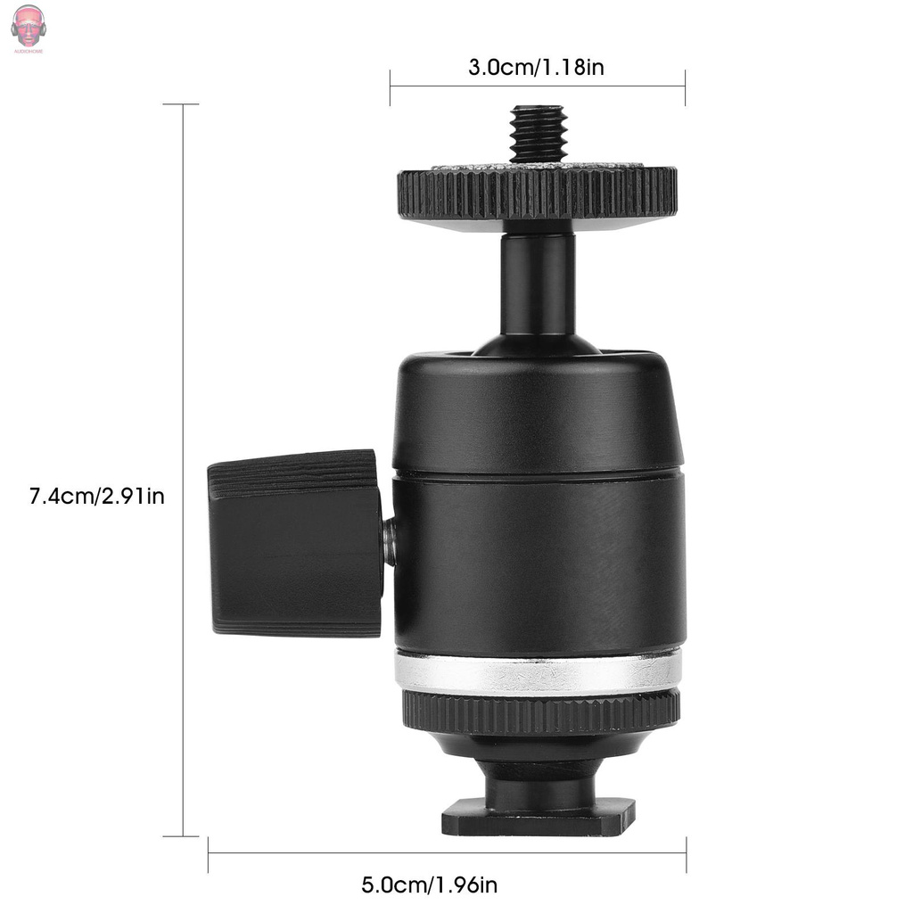 Ngàm Gắn Tripod 360 Độ Kèm Đinh Ốc 1 / 4 Inch Cho Chân Máy Ảnh