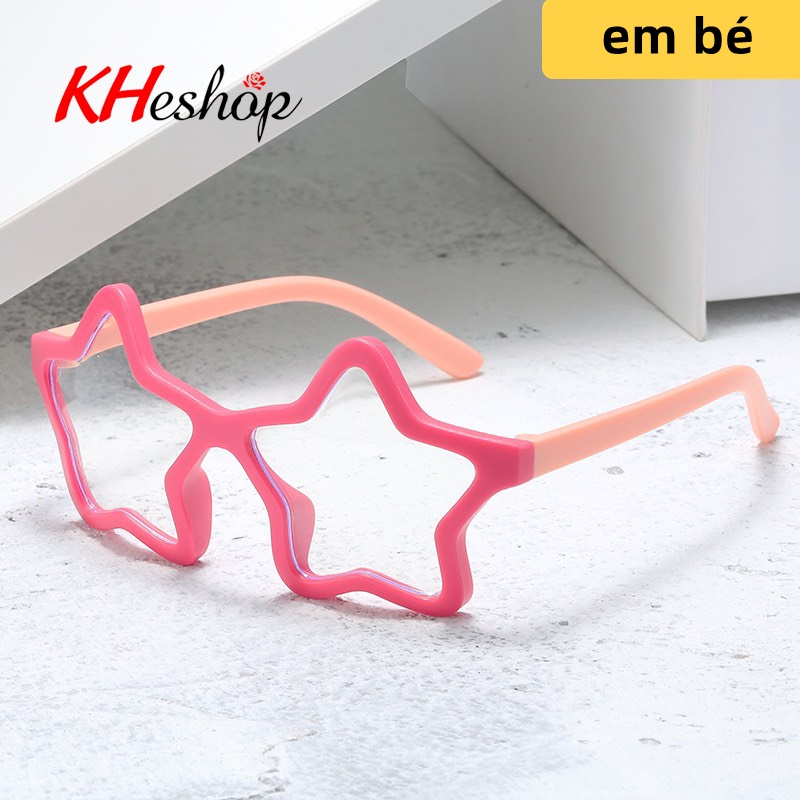 Kính thời trang cho bé chống ánh sáng xanh hình ngôi sao, kiểu dáng dễ thương mã Y3015