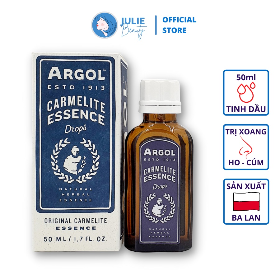Tinh dầu Hỗ trợ cải thiện viêm xoang ARGOL CARMELITE ESSENCE 50ml Ba Lan cải thiện đường hô hấp, cảm cúm