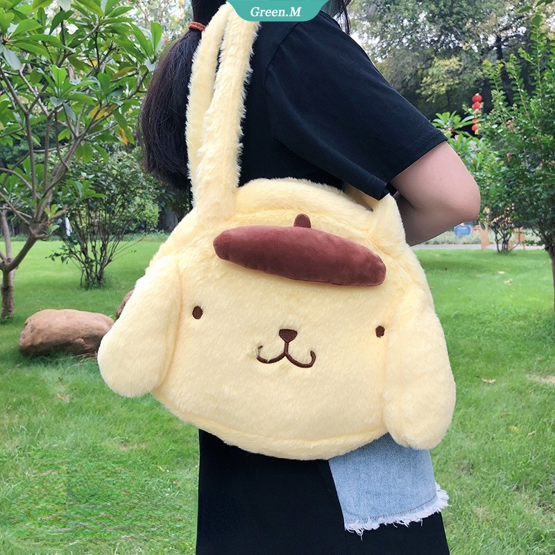 Túi Tote Đeo Vai / Xách Tay Phủ Lông Hình Cinnamoroll Melody Kuromi Kawaii Thời Trang Làm Quà Tặng Cho Bạn Gái