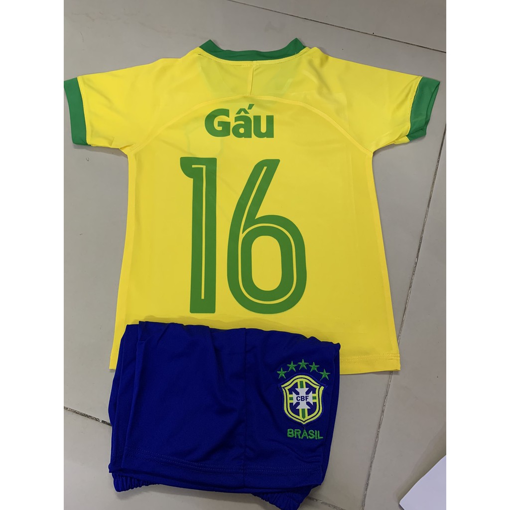 Bộ quần áo đá banh Brazil, Bộ quần áo bóng đá in tên và số theo yêu cầu