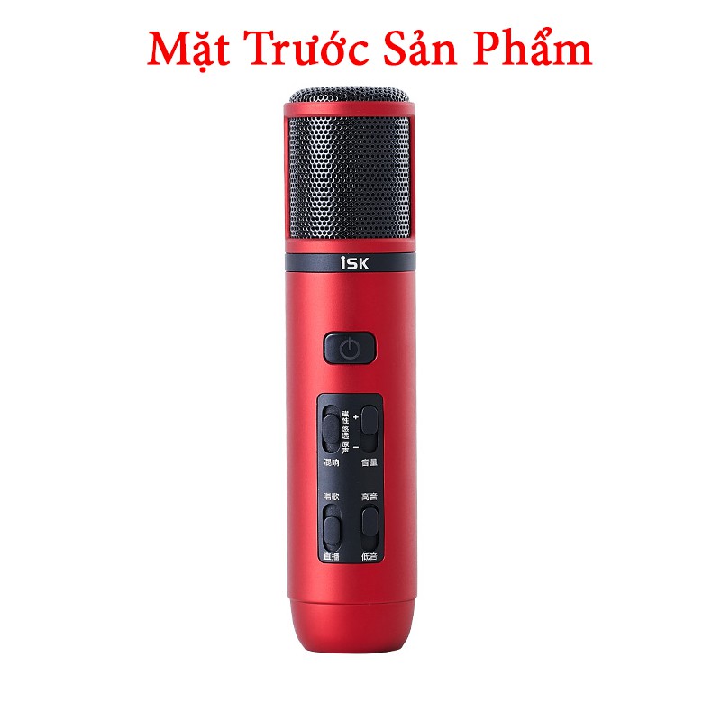 MIC THU ÂM ISK IM6 BỘ ĐỦ LIVE STREAM TẶNG TAI NGHE ISK K1- Dòng micro thu âm kiêm pin có thể hát liên tục 4h trở lên