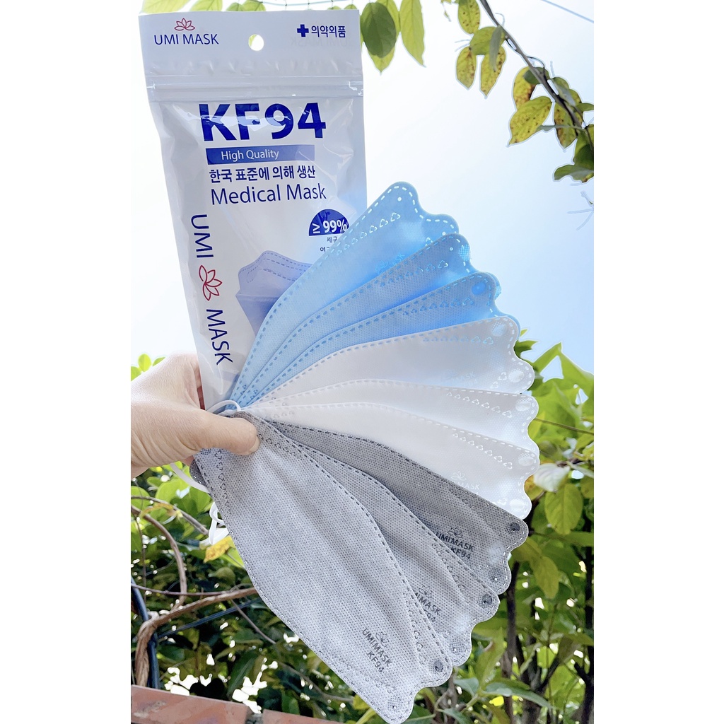 Set 40 Chiếc Khẩu trang 4 Lớp KF94 UMI MASK  Chống Bụi Mịn Và Kháng Khuẩn Hàng Cao Cấp