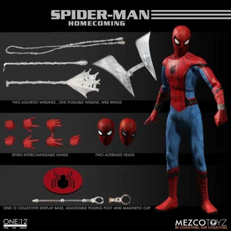 Mô hình Mezco Spider-Man HomeComing tỉ lệ 1/12