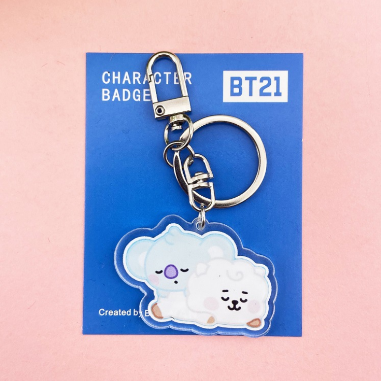 BTS BT21 Móc Khóa Acrylic Hình Các Nhân Vật Bt21 Tata Cooky Chimmy Trong Bts