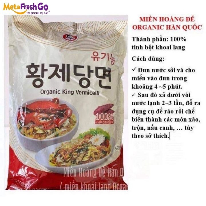 Miến Khoai Lang Hoàng Đế Hàn Quốc Orangic  500g Thơm Ngon, Ít Calo, Thích Hợp Ăn Giảm Cân | Meta FreshGo