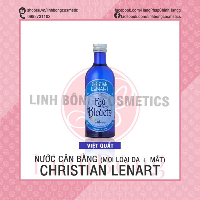 NƯỚC CÂN BẰNG DA TONER CHRISTIAN LENART HỮU CƠ NỘI ĐỊA PHÁP CHO CÁC LOẠI DA