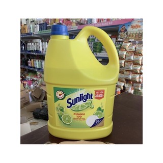 can dầu rửa bát sunlight 3.8kg vàng,trắng