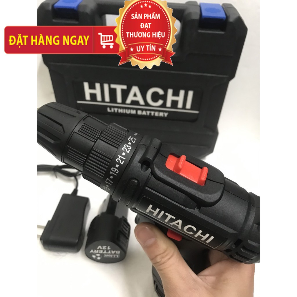 Máy khoan pin Hitachi 12v - 2 Pin [CAM KẾT CHÍNH HÃNG]