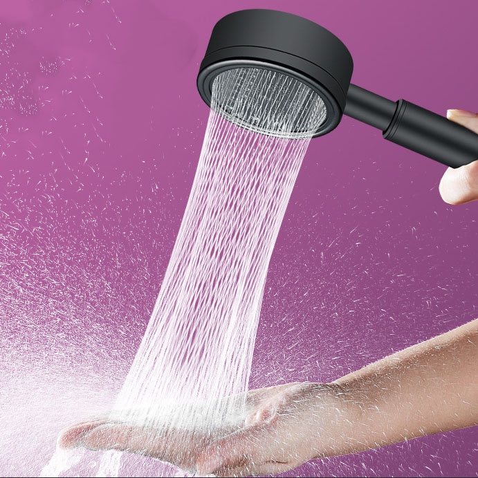 Vòi sen tăng áp inox 304 sơn tĩnh điện Đen - chống rỉ sét sử dụng cho cả nóng lạnh, Tia nước xoáy hình tháp
