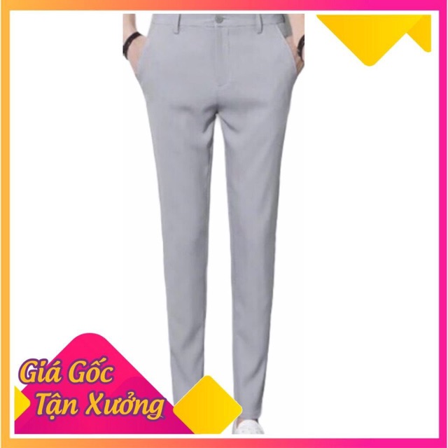 Hình thật Quần tây âu nam thiết kế phom dáng ôm vừa phải, phù hợp để đi học , đi làm trong môi trường công sở sang trọng
