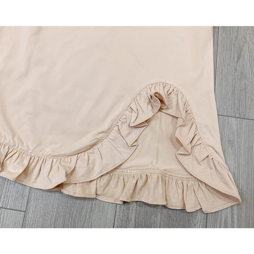 Bộ Milk Mile áo váy bèo kèm quần giả jean