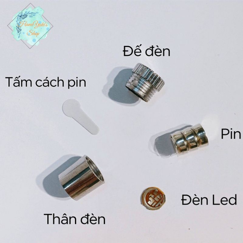 Đèn led mini chuyển màu - TẶNG KÈM 3 PIN - sử dụng trong thủ công sáng tạo Resin: Móc khóa, sp trang trí nhỏ...