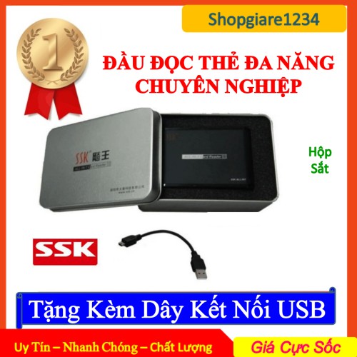 Đầu Đọc Thẻ Đa Năng SSK 0712 (hộp sắt) - Chính Hãng 100% - Full Box