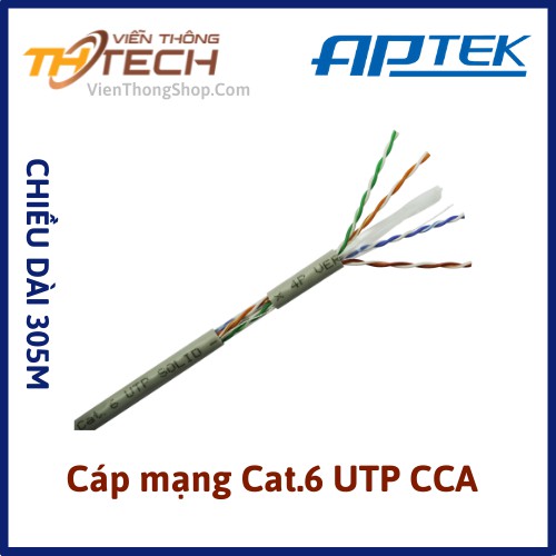 Cáp Mạng ApTek Cat.6 UTP 305M (CCA)