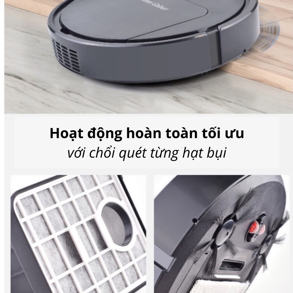 Robot Hút Bụi Jallen Gabor IS25 Thông Minh - Máy Hút Bụi Lau Nhà Tự Động Giá Rẻ