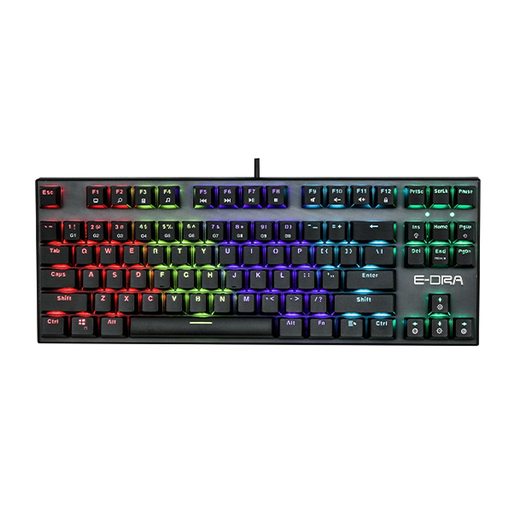 Bàn phím cơ EDRA EK3087 v2 - Bản 2021 - Outume Switch - Led Rainbown