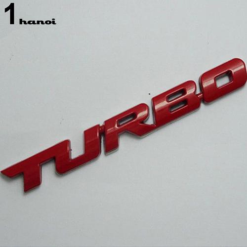 Sticker dán chữ turbo 3d bằng hộp kim kim loại trang trí xe hơi độc đáo