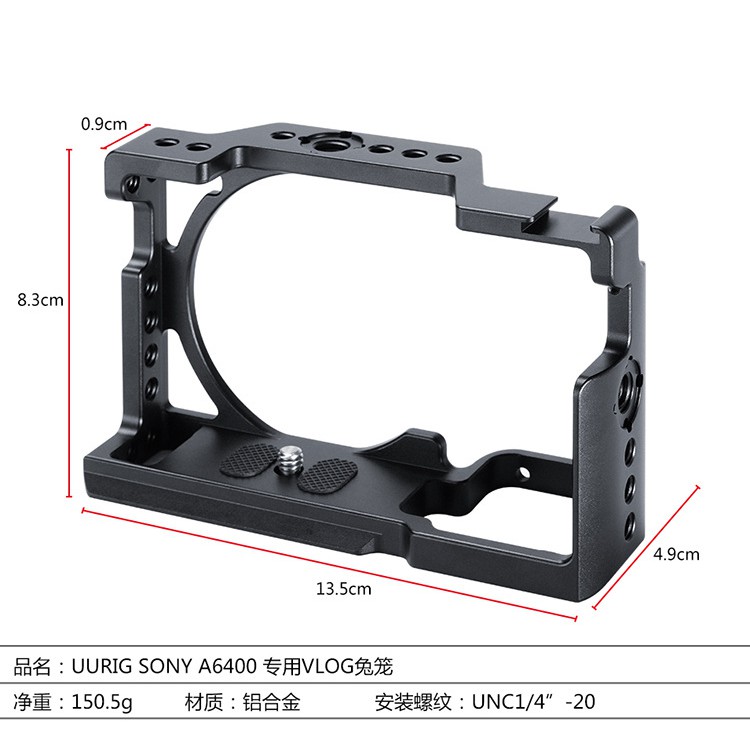 Uurig Cage Sony Alpha A6400 A6300 A6000 - Khung bảo vệ máy