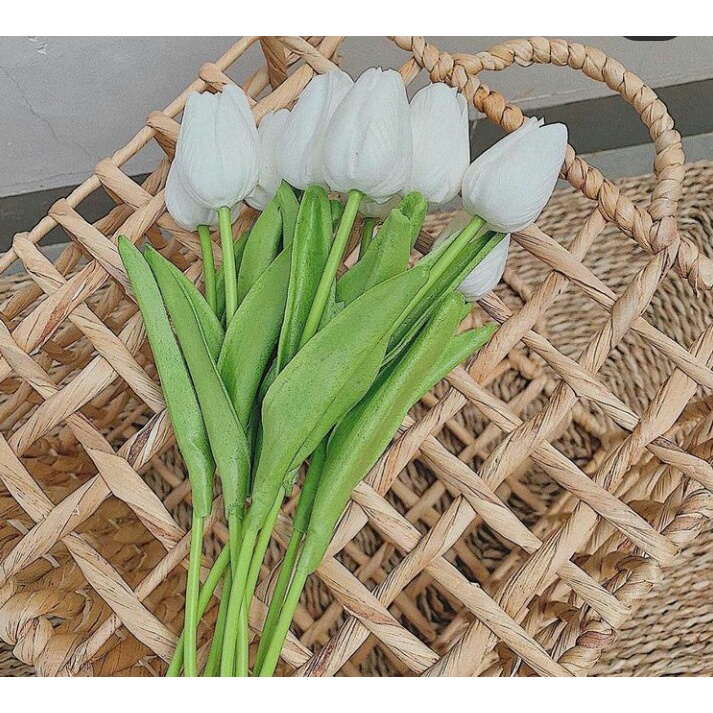 Cành Tuylip Giả, Hoa Tulip Chất Liệu Cao Su Siêu Bền Đẹp, Hoa Trang Trí Nhà, Decor Phòng Xinh Xắn | Hà Hoa Flower