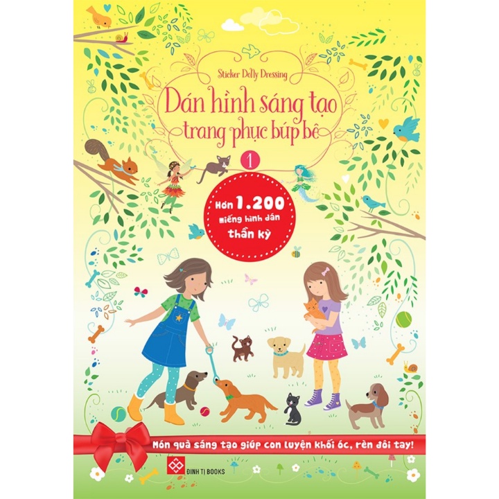 Sách - Combo Sticker Dolly Dressing 1 - Dán Hình Sáng Tạo Trang Phục Búp Bê 1 (Bộ 4 Cuốn)