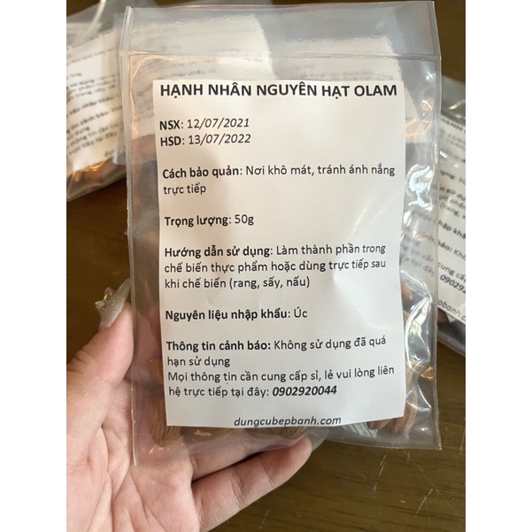 50gr Hạnh Nhân Nguyên Hạt Olam Nhập Khẩu ( Sản Phẩm Bán Lẻ)