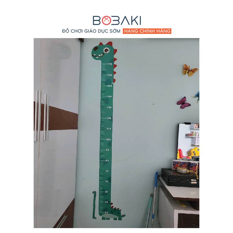 Thước đo chiều cao dán tường con vật dễ thương cho bé Thương Hiệu BOBAKI