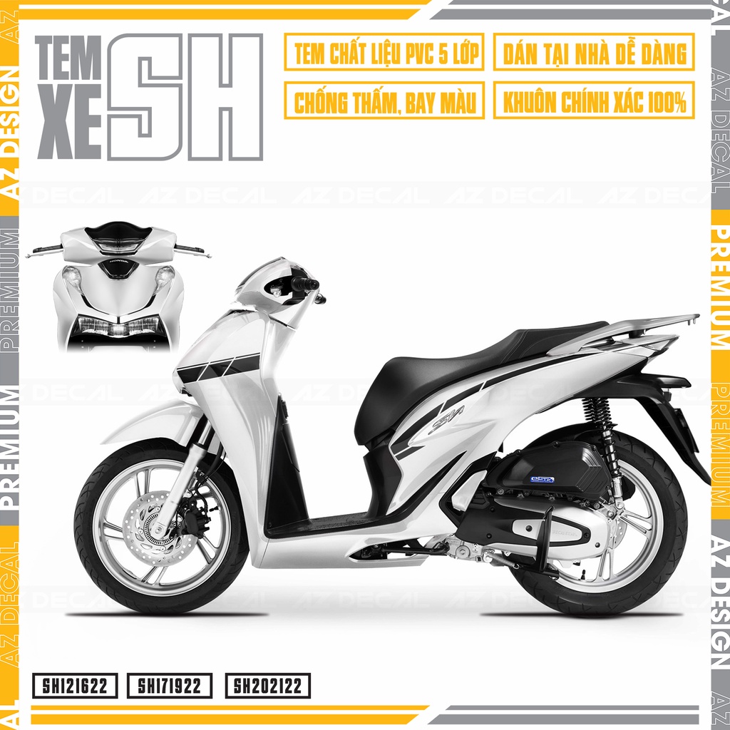 Tem Rời Xe SH 2012 - 2022 Cách Điệu | SH22 | Decal Chế Cao Cấp Chống Thấm Nước, Khuôn Sẵn Dễ Sử Dụng