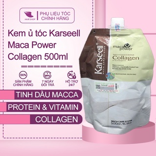 Kem ủ tóc Karseell Maca Power Collagen 500ml phục hồi hư tổn Hấp ủ tóc thẳng mượt bổ xung collagen hàng chính hãng