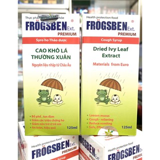 (Chính hãng)- Sirô ho thảo dược FROGSBEN (Cao khô lá thường xuân).