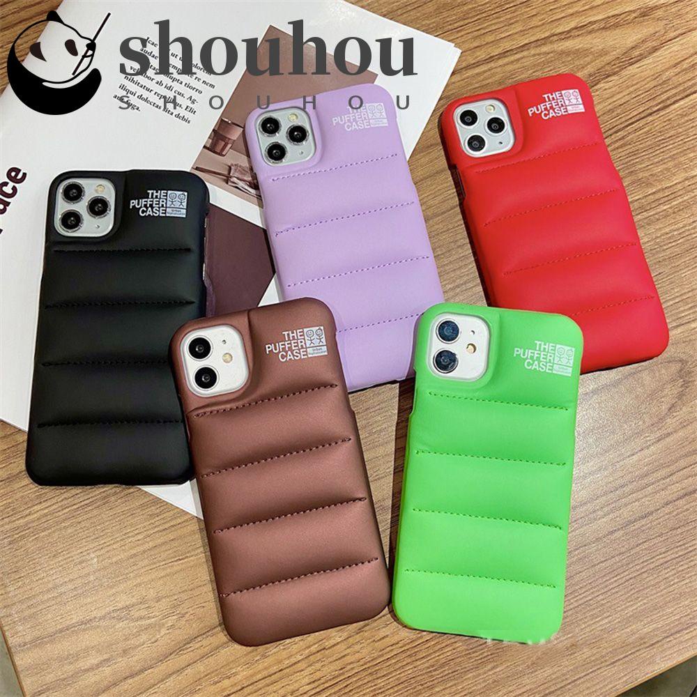 SHOUHOU Fashion Shockproof Phone Case For iPhone 11 12 13 Series Soft Half-wrapped TPU Shell Anti-drop Mobile Cover