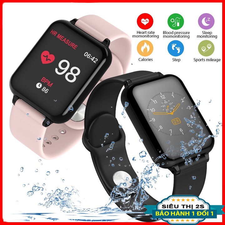 Đồng hồ đeo tay thông minh b57 chống nước theo dõi nhịp tim đeo tay