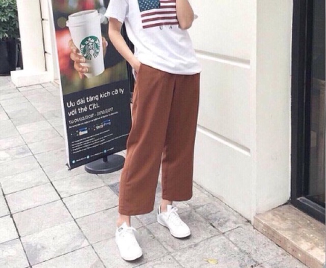 ( Ảnh thật khách chụp )Quần Thô Màu Nâu DÁNG RỘNG ĐÚNG CHẤT CLOTHING | BigBuy360 - bigbuy360.vn