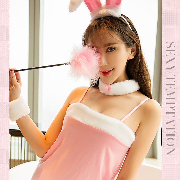 [Mã WASTHI giảm 10K đơn 50K] Cosplay thỏ nhung cao cấp xinh xắn - Màu hồng