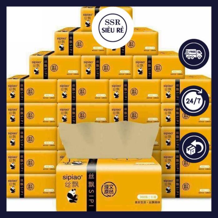 Giấy Ăn Gấu Trúc - Thùng 30 Gói * 300 Tờ Siêu Dai