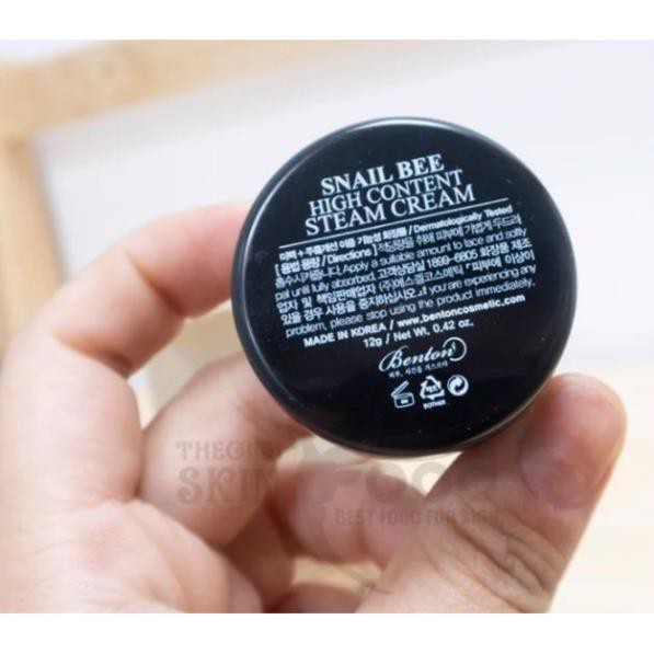 Kem Dưỡng Ẩm Và Phục Hồi Da Chiết Xuất Chất Nhầy Ốc Sên Benton Snail Bee High Content Steam Cream