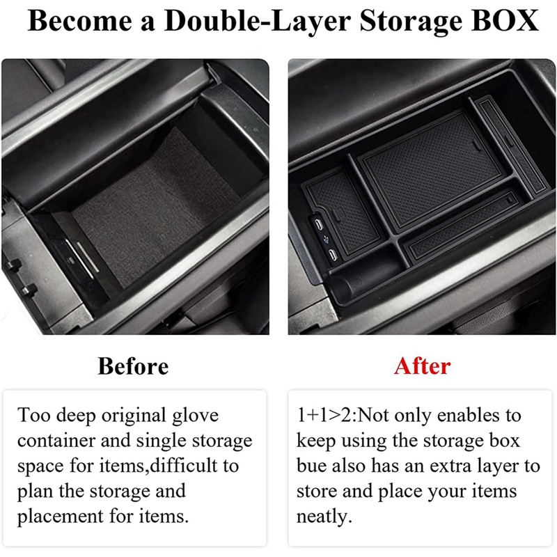 Khay Đựng Vật Dụng Bệ Tỳ Tay Xe Hơi Mercedes Benz C Class W206 C200 C220 2022