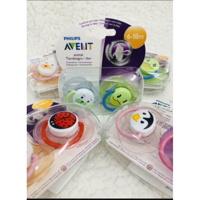 Ty Ngậm Philips Avent Animals 0 - 6M Và 6 -18M Lẻ 1 Cái