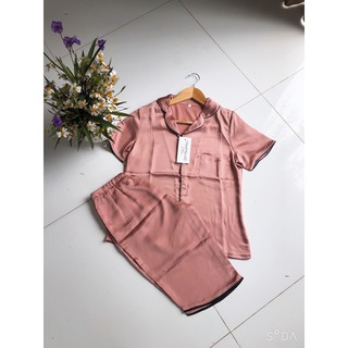 bộ pijama lửng lụa chạy viền hot hit