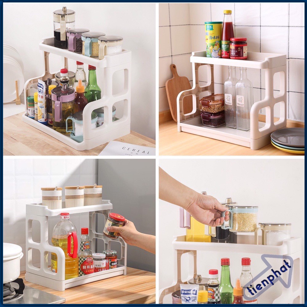 Kệ gia vị , Kệ nhà bếp thông minh đa năng 2 tầng