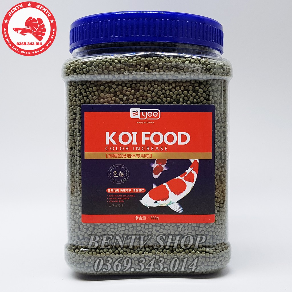 Thức Ăn Cá Koi Food - Tăng Trưởng Và Kích Màu Cho Cá Koi (500g)