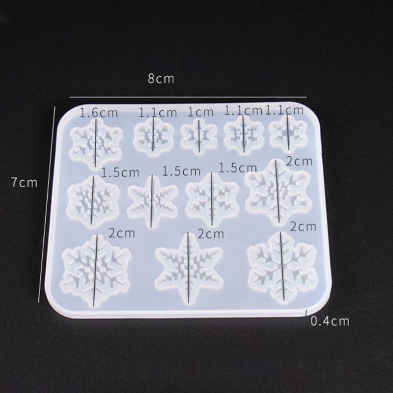 Khuôn silicon làm trang sức tạo hình bông tuyết/ vuông