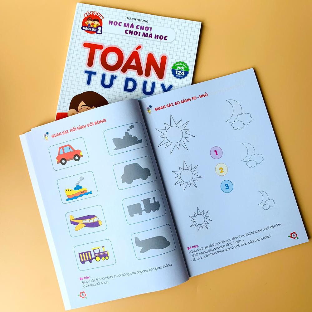 Sách - Toán Tư Duy Phiên Bản Mới 124 Trang - Dành Cho Trẻ 4-6 Tuổi