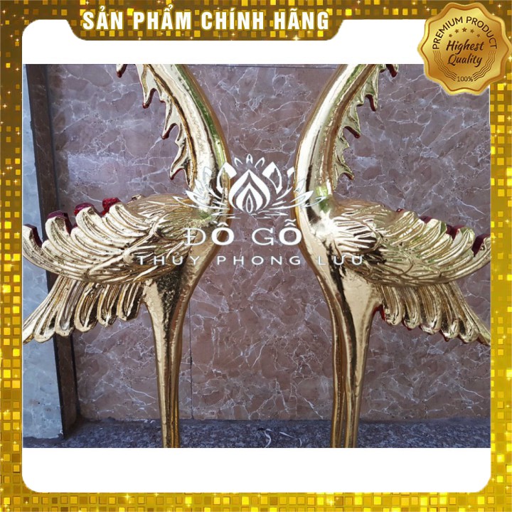 Hạc gia tiên gỗ mít hạc thần-hạc thờ-hạc đẹp bàn thờ-hạc gỗ mít cao 61cm