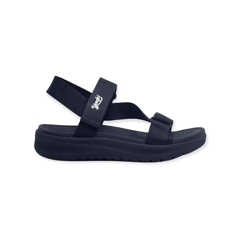 Giày Sandal Quai Chéo YANKI màu Full Đen - YK270FD