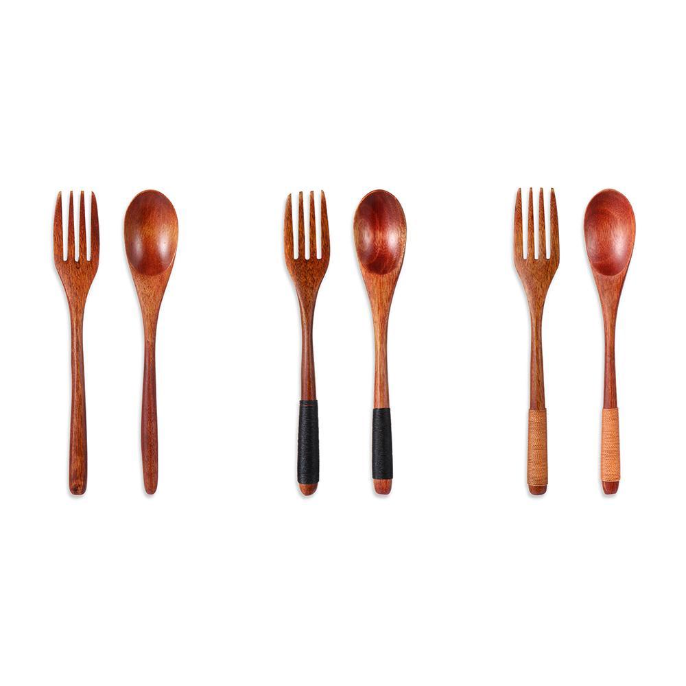 GOGOUP Bộ Muỗng Nĩa Ăn Tráng Miệng Handmade Phong Cách Nhật Bản