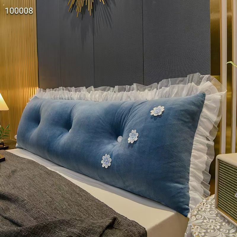 Gối Tựa Đầu Giường Hoa Nhí Có Đính Khuy