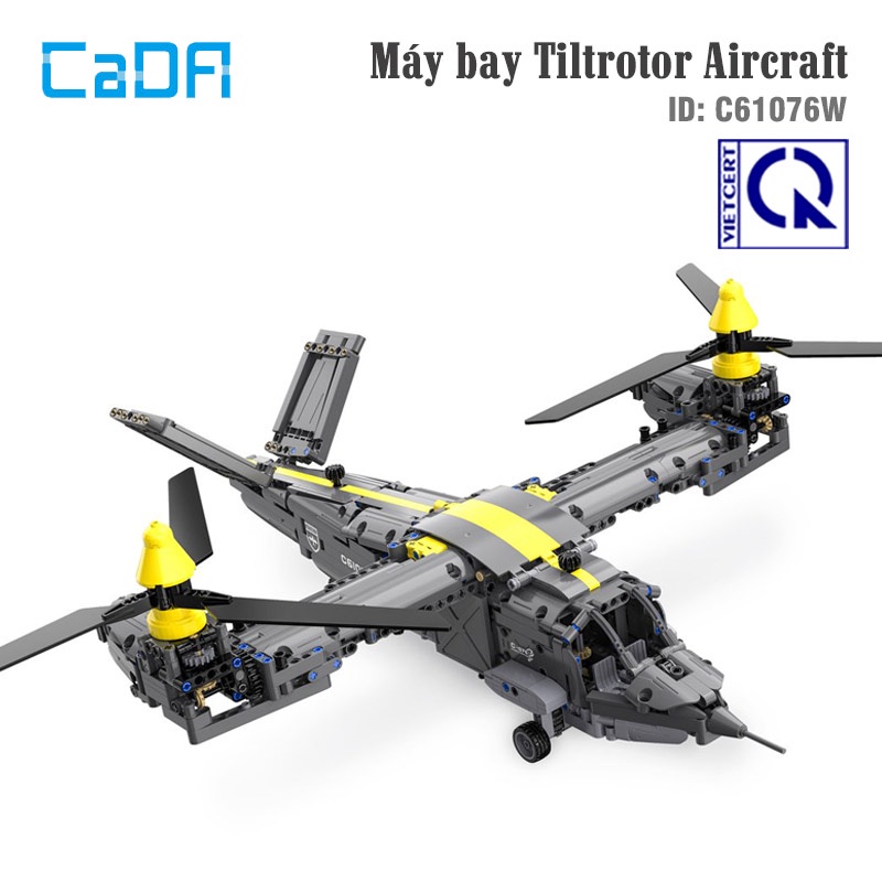 Đồ chơi lắp ráp máy bay trực thăng-Lego lắp ghép mô hình máy bay V22 Osprey điều khiển từ xa -Bảo hành 12 tháng