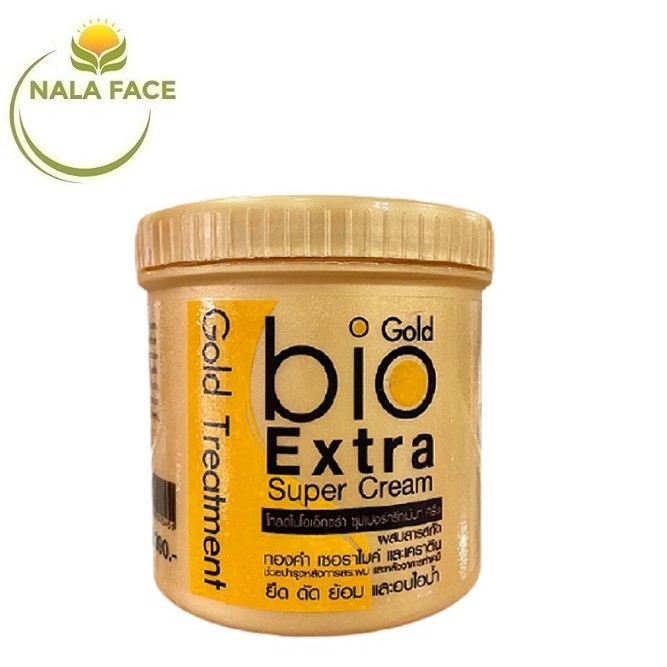 Kem ủ tóc phục hồi tóc hư tổn Gold Bio Extra Super Cream 390g cho tóc siêu mềm mượt